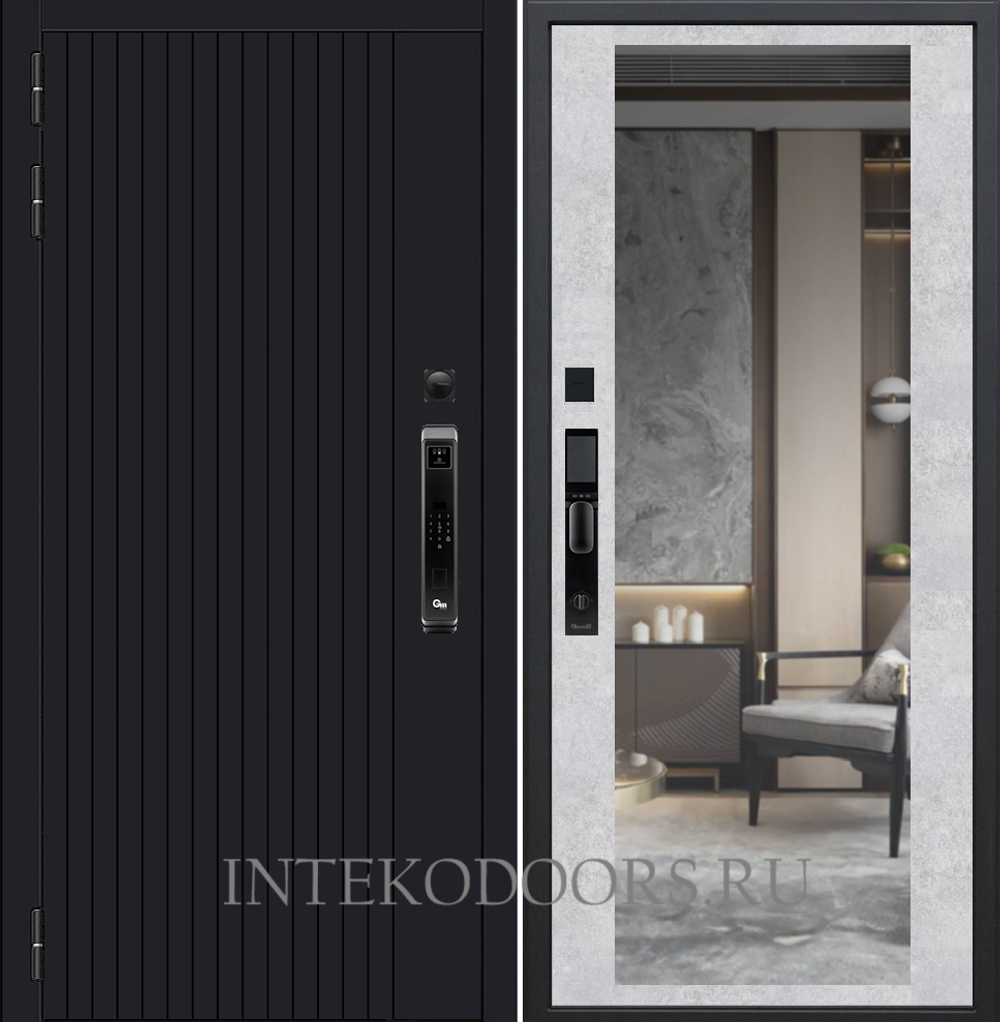 Вертикаль Черная V8 с зеркалом