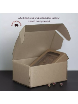 Святой Георгий Победоносец икона деревянная резная, бук