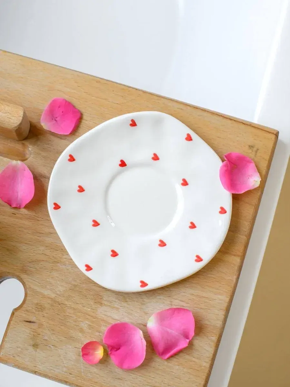 Керамическая кружка с блюдцем чайная пара