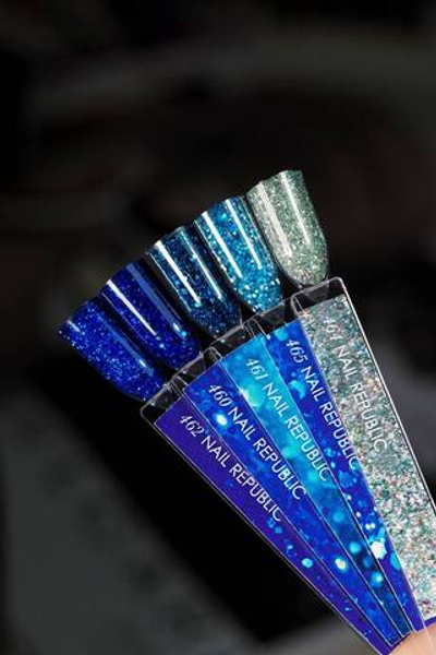 NR Frozen Гель-лак 465 - Мерцающий лазурно-синий, 10 мл