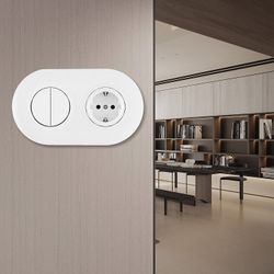 Блок с розеткой и выключателем Arte Milano SET08-2 SET08-2-40-1-30-2 white