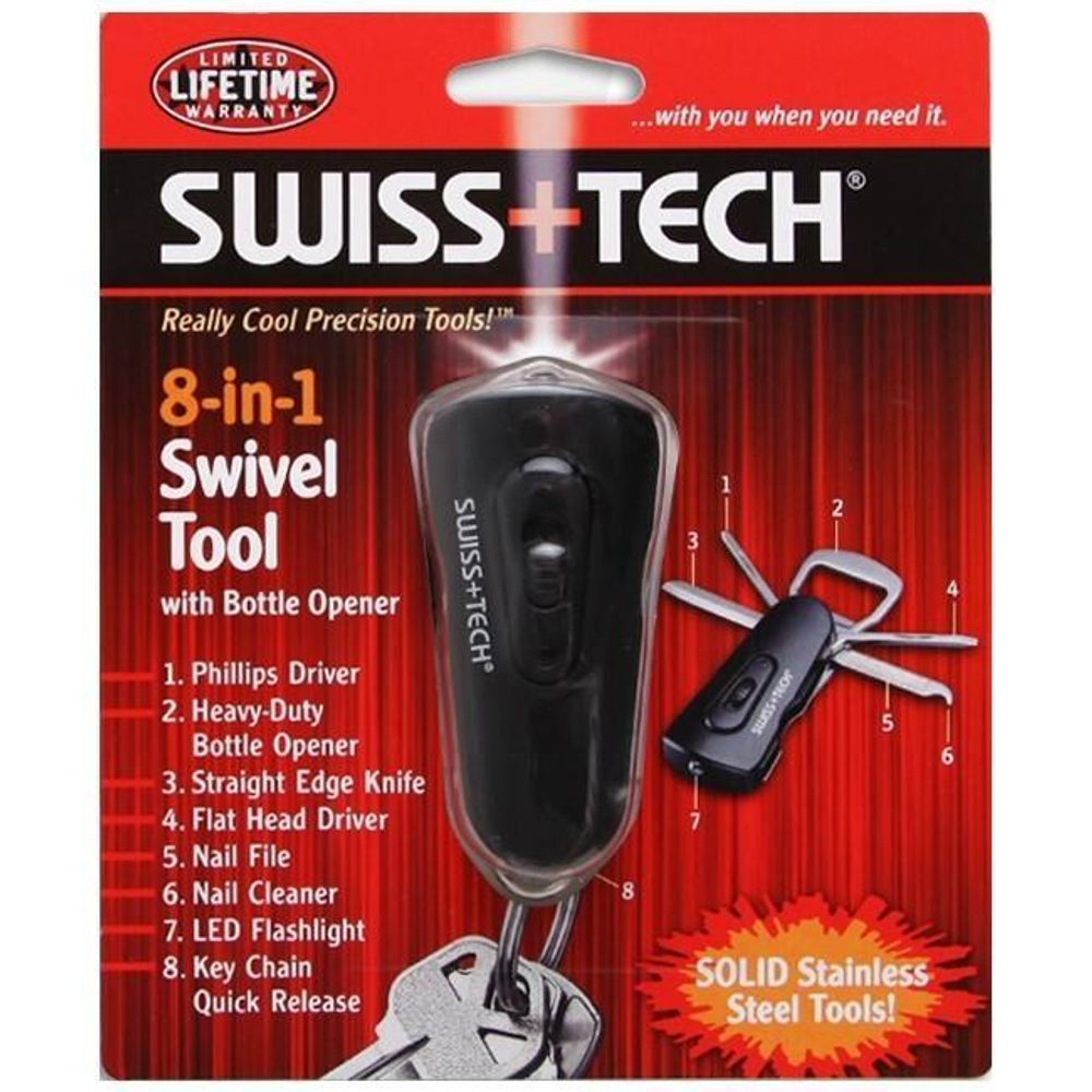 Мультитул Swiss+Tech 8-in-1 Swivel Tool with Bottle Opener
