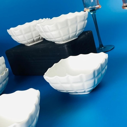 Lenardi 163-064 Набор из 6 квадартных салатников 11х5,5см КОРНЕЛИЯ в под.уп.(х12)Фарфор