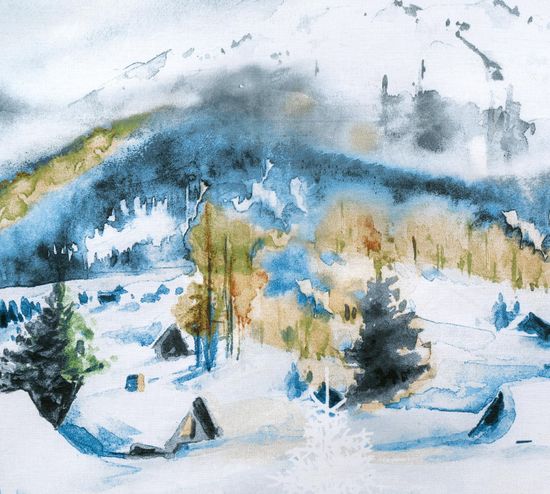 Евро комплект постельного белья Снежное сияние поплин