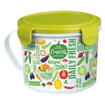 КОНТЕЙНЕР-КРУЖКА ДЛЯ ХОЛОДИЛЬНИКА И МИКРОВОЛНОВОЙ ПЕЧИ TAKE&GO С ДЕКОРОМ 0,85 Л (Бесцветны