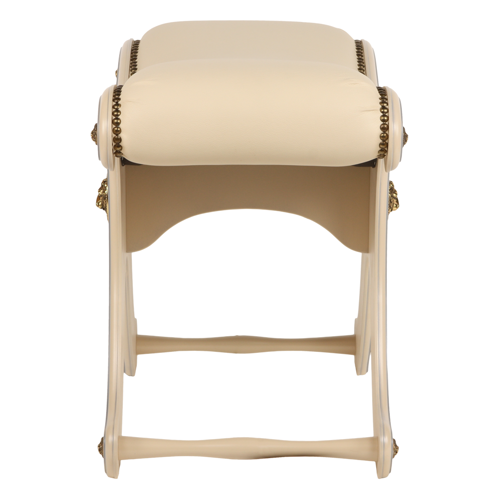 Скамья Сорренто Айвори Пломбир Латунь