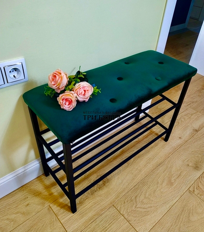 Обувница 75см велюр - Изумруд