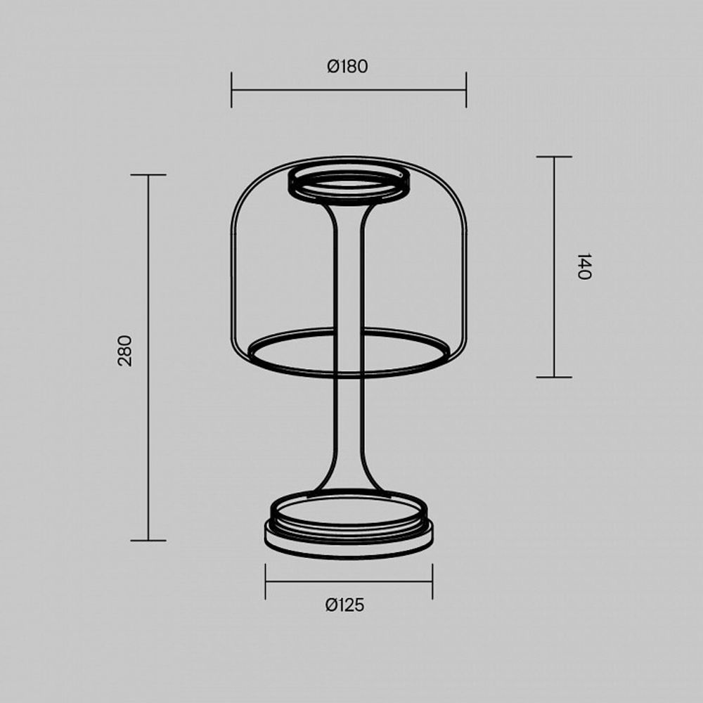 Настольная лампа декоративная Maytoni Spirito MOD286TL-L8B3K