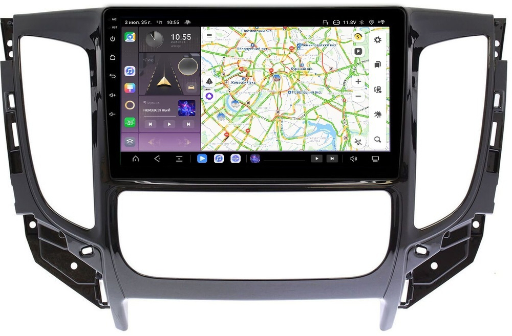 Магнитола для Mitsubishi L200 2015-2019 (климат), Pajero Sport 3 2016-2023 (МКПП), FIAT Fullback - Kuberg QLed, Android 13, TS20, CarPlay, SIM-слот