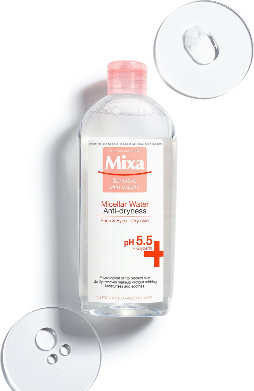 MIXA Anti-Dryness - мицеллярный флюид против сухости кожи /   400  ml  / GTIN 3600550368444