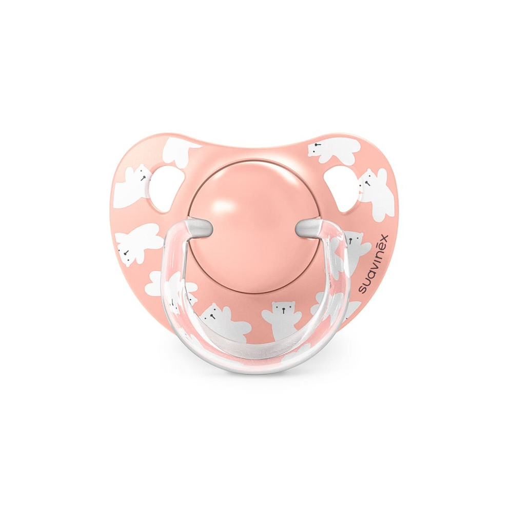 Набор анатомических пустышек Suavinex Wild светло-розовый, 6-18 мес, 2 шт