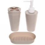 Набор для ванной из 4-х предметов «Монро» бежевый