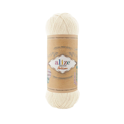 Суперваш артисан (Superwash artisan) пряжа Alize 75%шерсть 25%полиамид 5х100г/420м 01 кремовый