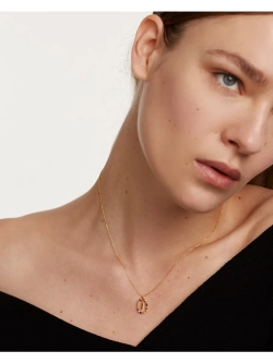 Колье Буква I серебро 925 пробы покрытое золотом