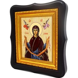 Пояс Святой Богородицы. Икона на холсте.