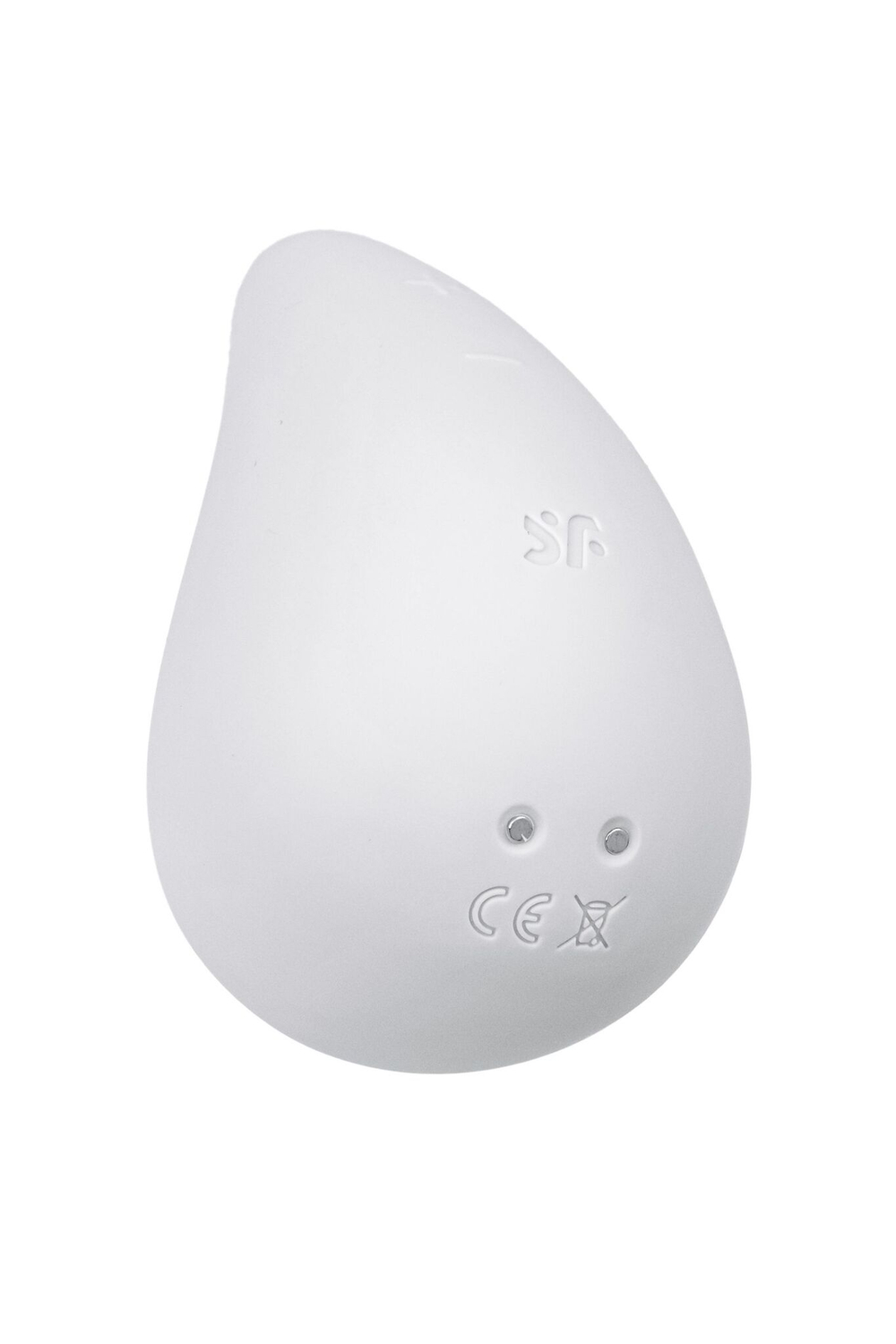 Белый вибромассажер в форме капли Dew Drop (Цвет: белый)