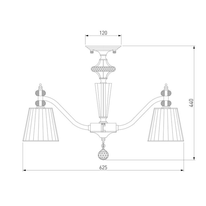 Потолочная люстра Eurosvet Diva 60122/5 хром