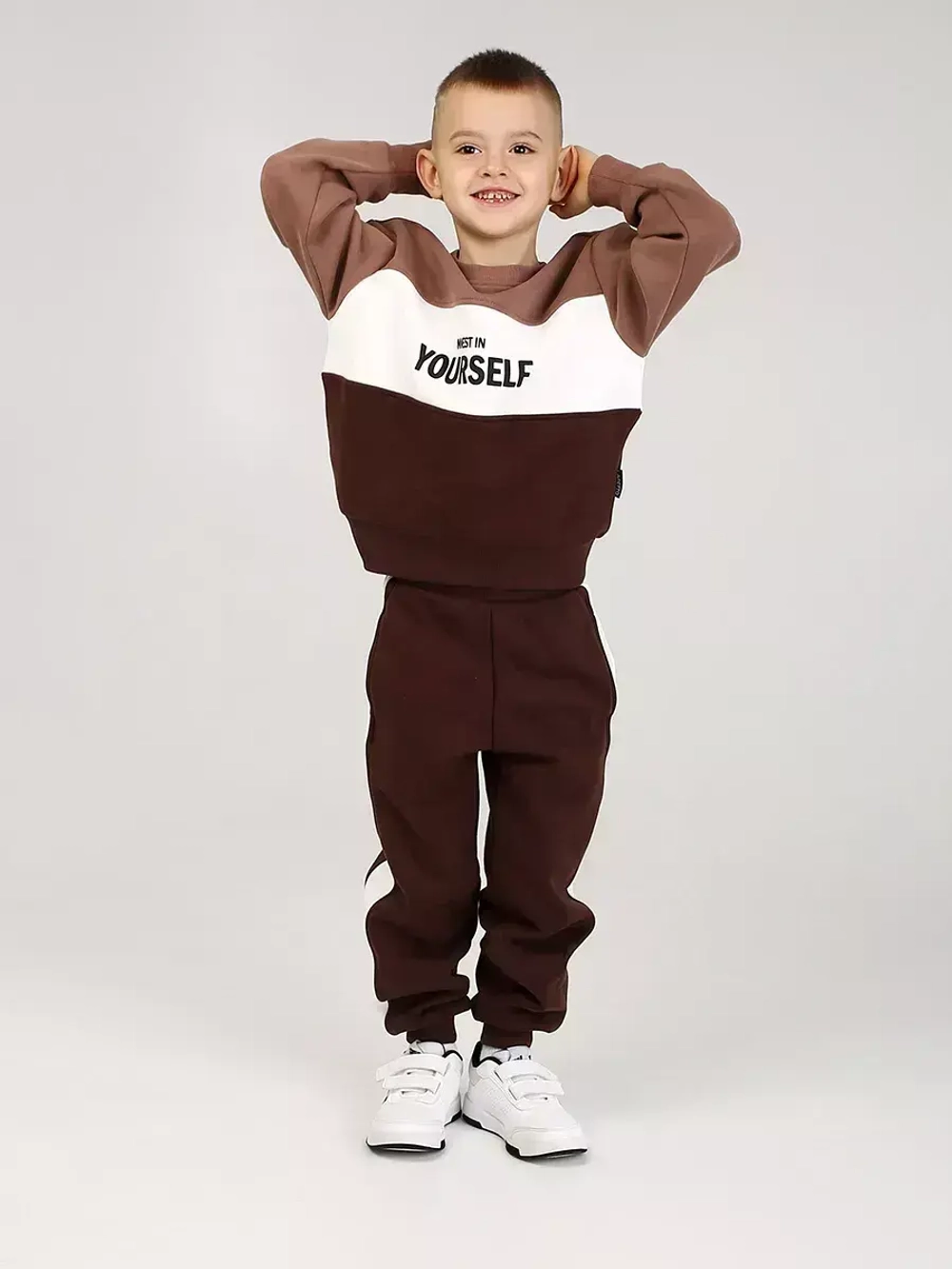 Спортивный костюм детский теплый, оверсайз