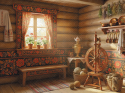 Хохлома №1 - фон неопреновый