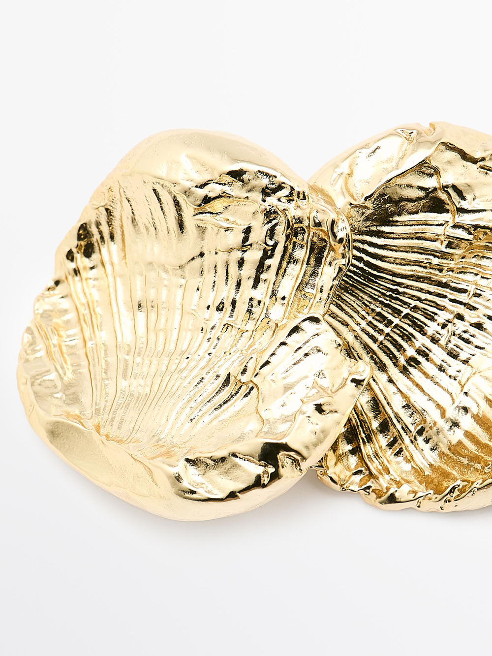 Massimo Dutti Серьги «ископаемые», золотистый