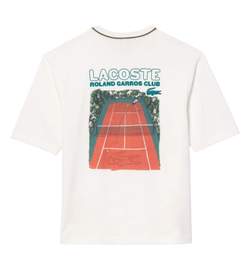 Мужская теннисная футболка Lacoste Roland-Garros Edition Jersey - белый