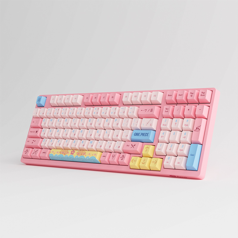 AKKO 3098B Doraemon Macaron  3 Modes RGB Hot Swap  Akko CS Jelly blue Switch,Cherry profile keycap