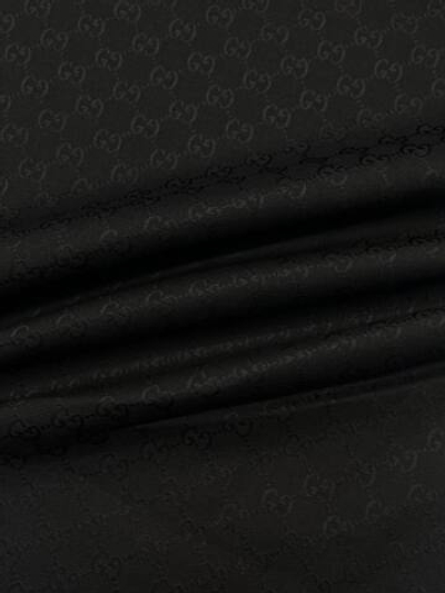 Жаккард хлопковый Gucci черный с дизайнерским лого
