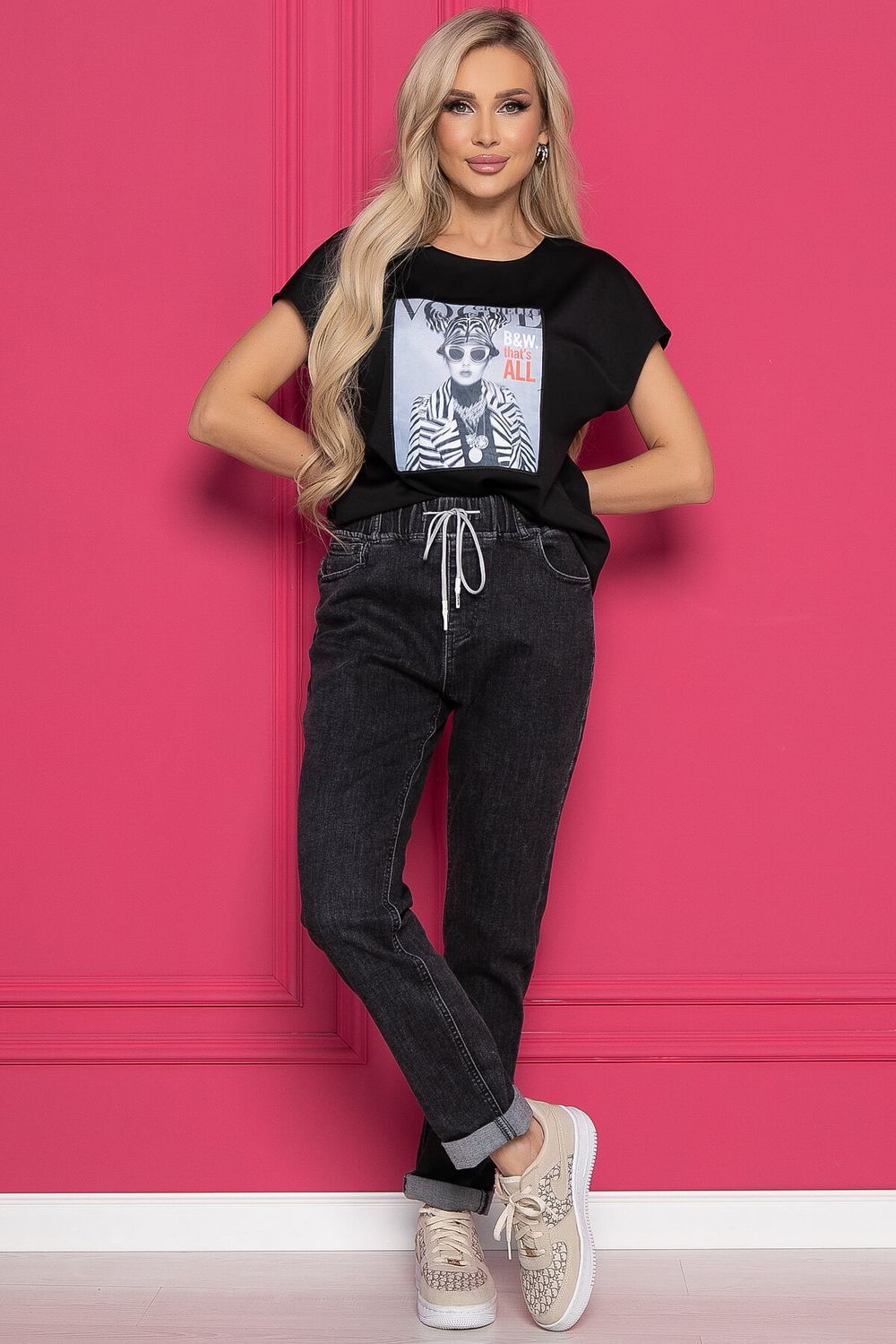 Джинсы "Вечерняя прогулка" (графит) Б8544 LT Collection