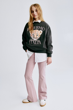 H&M Толстовка с принтом, черный