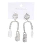 Серьги из гиппоалергенного сплава «АЛЕГРО», цвет серебро и золото, 6,5см