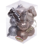 Набор украшений «Волшебное сияние» 4 см (13 предметов), серебро/шампань