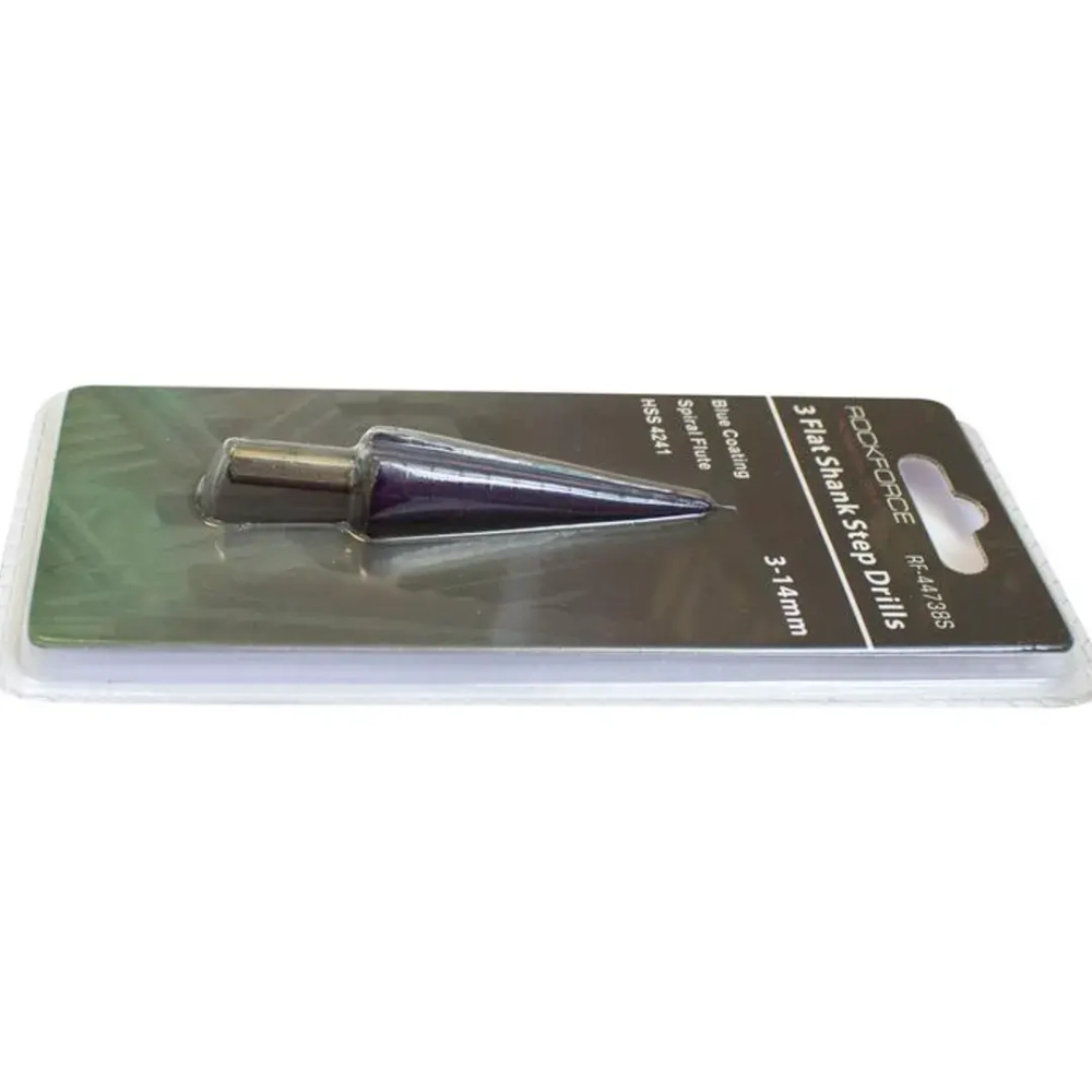 Сверло ступенчатое спиральное HSS4241(3-14мм)в блистере RockForce##Rock FORCE RF-44738S
