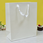 Пакет бумажный 26*32*13см с ручками Крафт белый