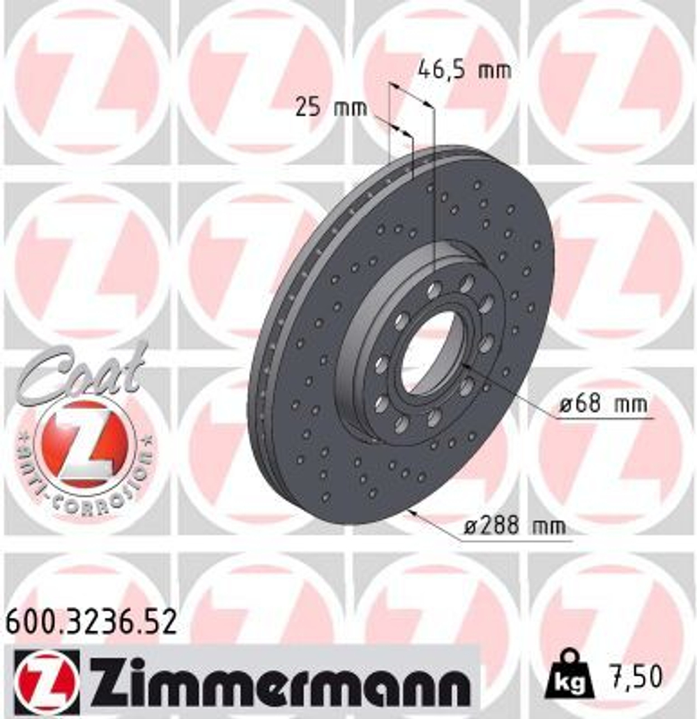 ZIMMERMANN - 600323652-ZIM - Brake Disc