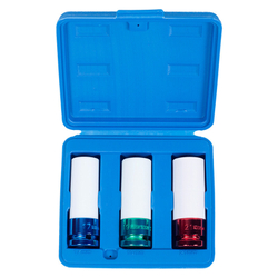 KING TONY (4405MX) Набор глубоких ударных шестигранных головок 1/2", 17, 19, 21 мм, пластиковое покрытие, кейс, 3 предмета