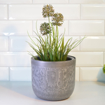 Кашпо Микрит 1,9л d180мм со вставкой, серый слайн