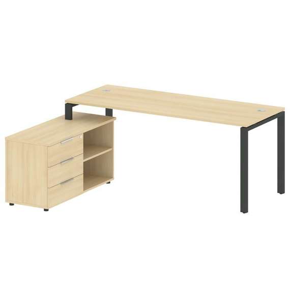 Метал Систем Рабочая станция с тумбой на П-образном м/к БП.РС-СТС-2.5 (L)