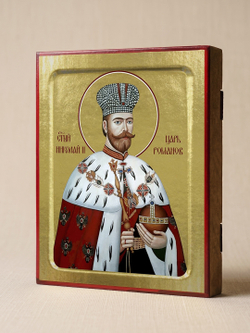 Икона Николая II, страстотерпца царя: живописная на дереве: 125 х 160 (Синопсисъ)