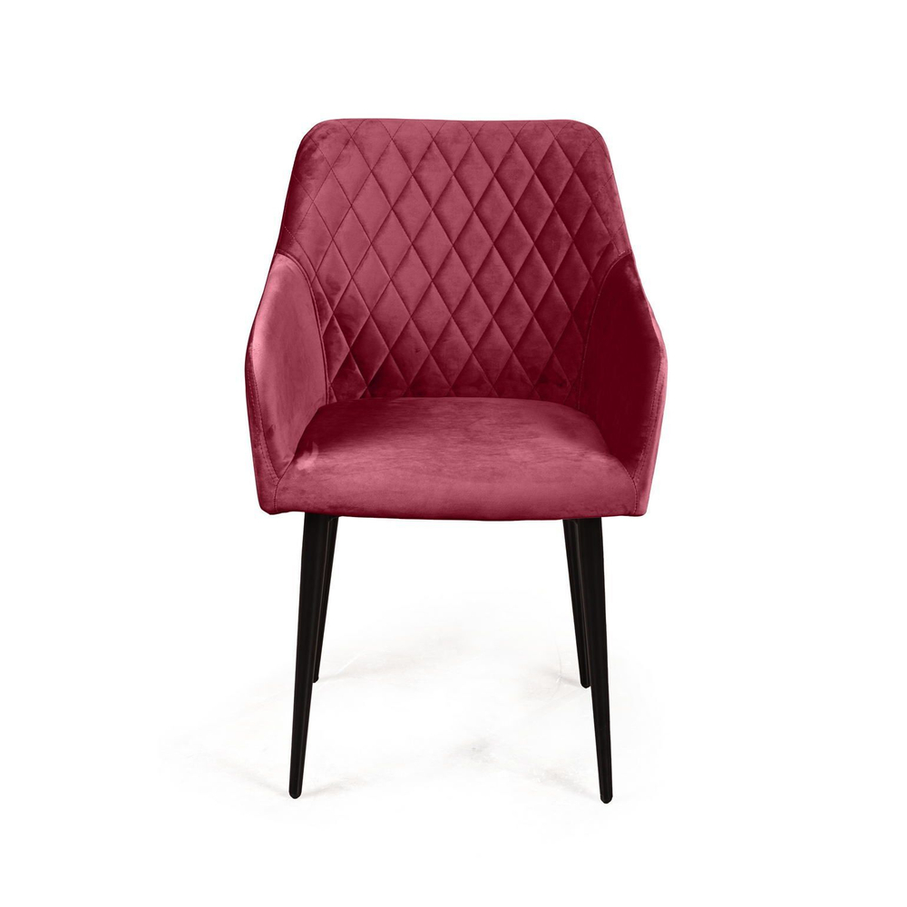 Стул с подлокотниками Robert, бархат винно-красный 16