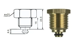 Термо-манометр аксиального подключения 1/2" - 6 бар, 80 мм