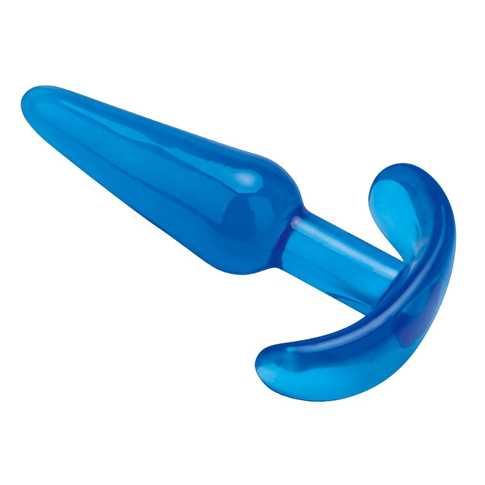 Голубая анальная пробка Slim Tapered Butt Plug - 10,8 см. (Цвет: голубой)