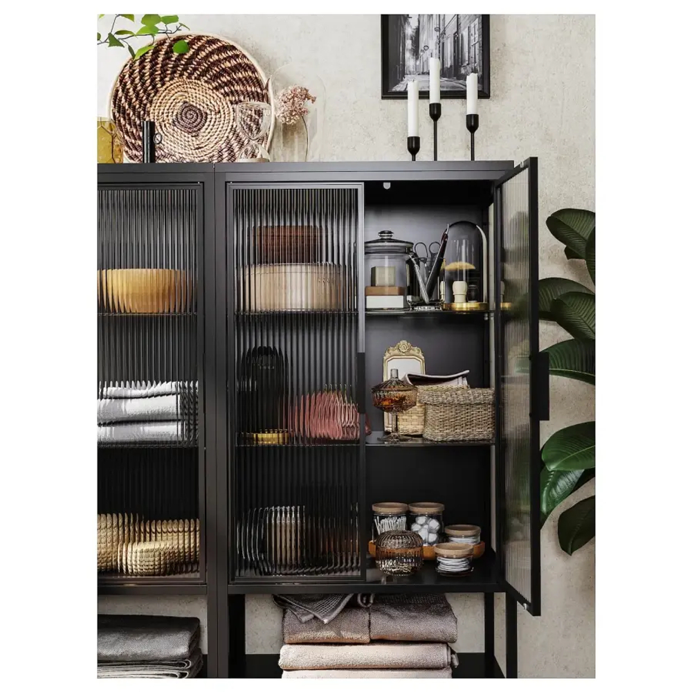 Шкаф-витрина - MOSSJÖN / MOSSJON IKEA/  МОССДЖОН  ИКЕА,  146х60 см,  серый