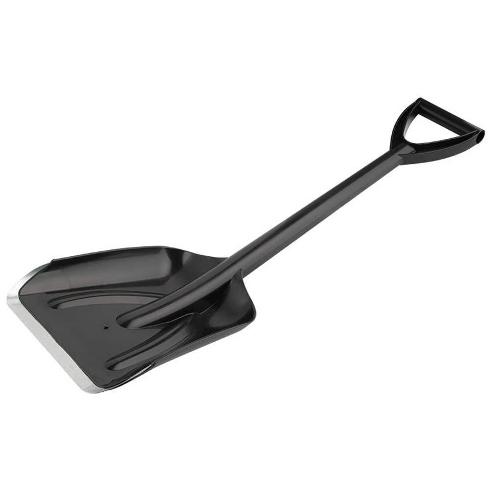 Лопата "АвтоЛюкс" 200*250*700, пластиковая, литая, с мет. планкой. 183759-SK