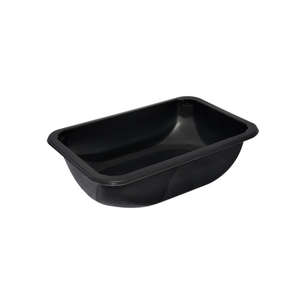 Лоток п/запайку 187*137*50 840 мл черный 40шт 12/480 УЮ