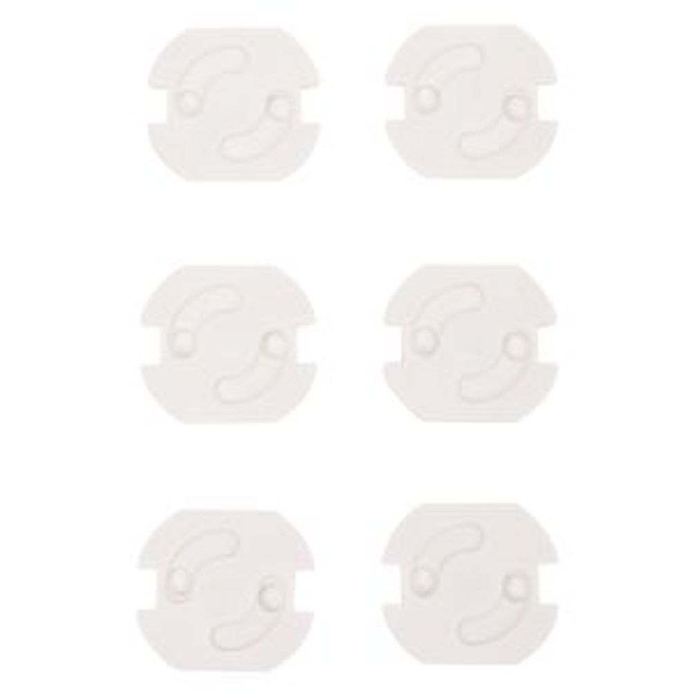 Заглушки для розеток, 3,7х3,3х0,3см, ABS (6 шт/уп) HALSA