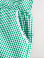 Сарафан школьный на молнии для девочки Next E65-038, Белый, Зеленый