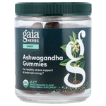 Gaia Herbs, жевательные мармеладки с ашвагандой, со вкусом яблока и корицы, 45 жевательных конфет