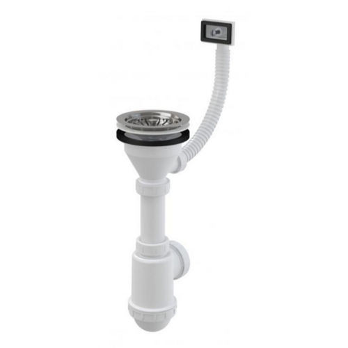 Сифон для мойки 3 1/2*40 AlcaPlast A447-DN50/40 с прямоуг переливом Alcadrain