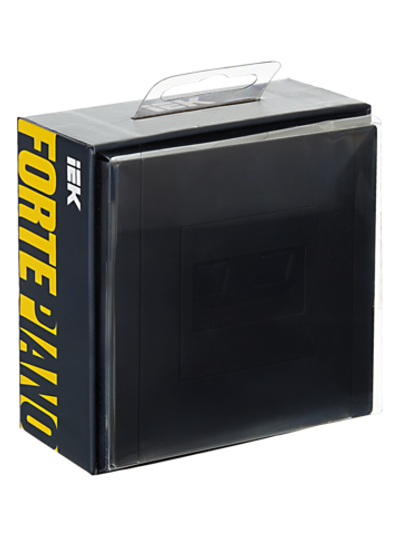 FORTE&PIANO Розетка двойная RJ11+RJ45 кат.5E FP135 черный IEK