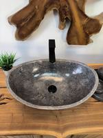 Раковина из мрамора Oval Grey OM-65715  (55*38*19) из натурального камня